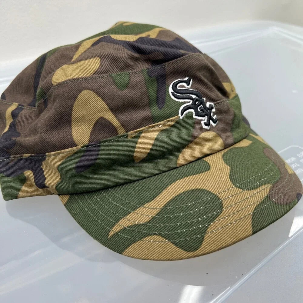 Chicago‎ White Sox Army Hat Men Adjustable Green Camo Strap Baseball Cap MLB